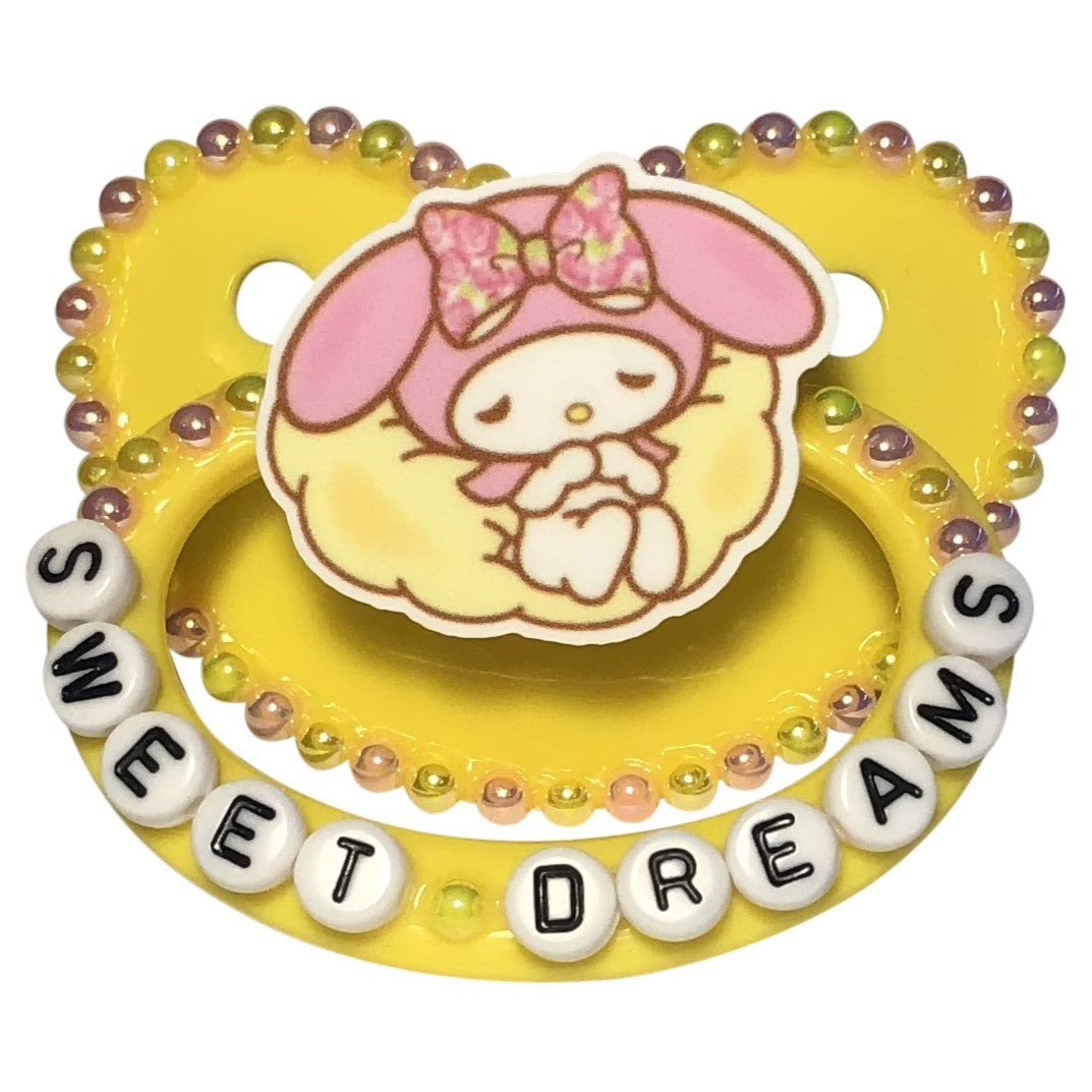 Baby Bear Pacis Adult Pacifier "Sweet Dreams" Yellow My Melody Adult Paci (DDLG/ABDL)