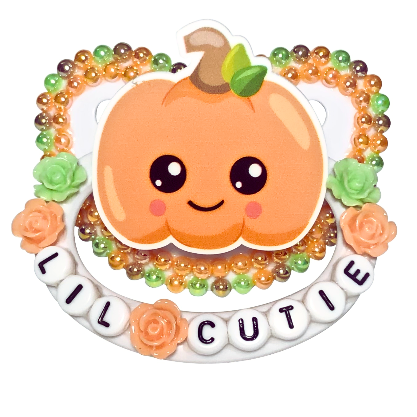 Baby Bear Pacis Adult Pacifier "Lil Cutie" White Pumpkin Adult Paci (DDLG/ABDL)