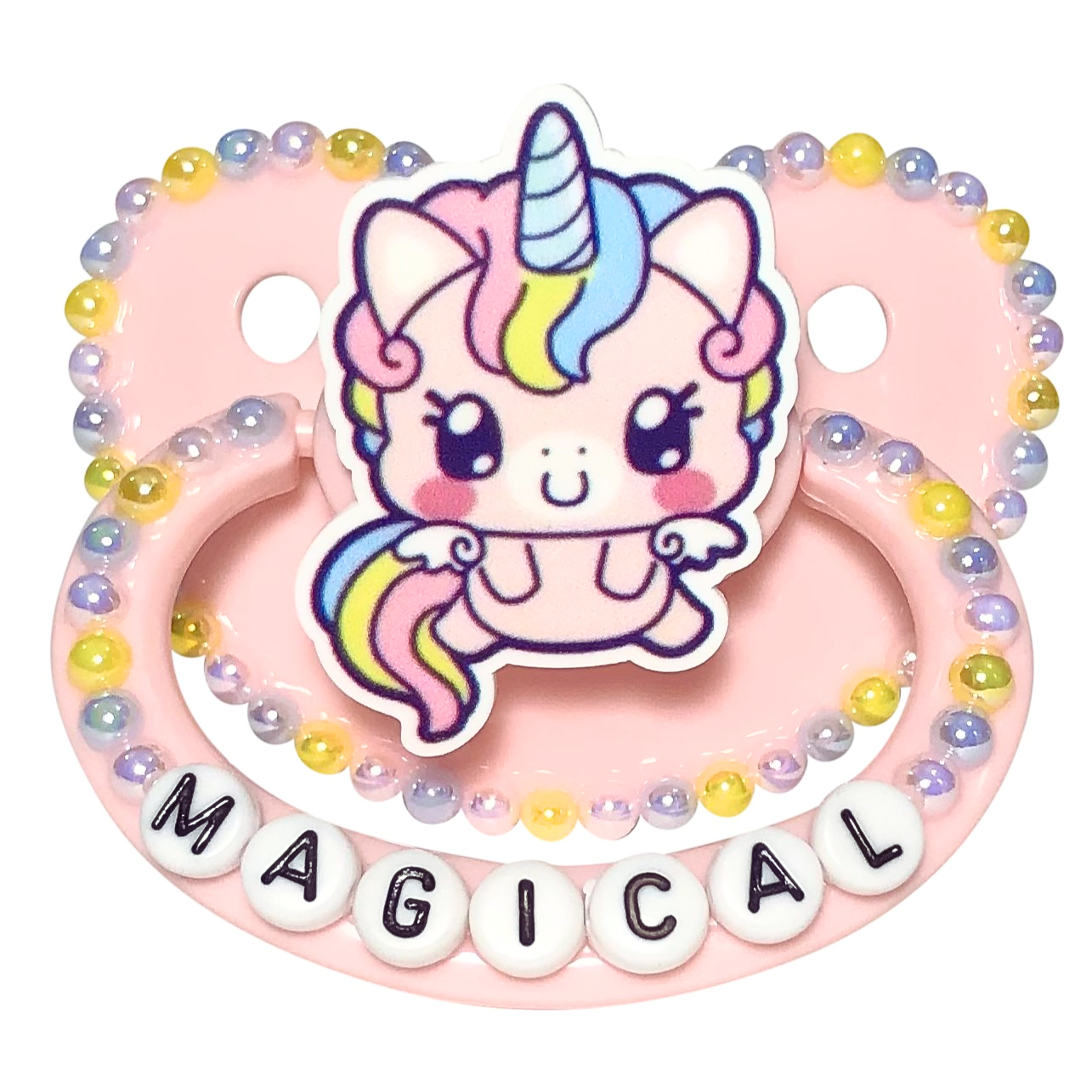 Baby Bear Pacis Adult Pacifier "Magical" Pink Adult Paci (DDLG/ABDL)