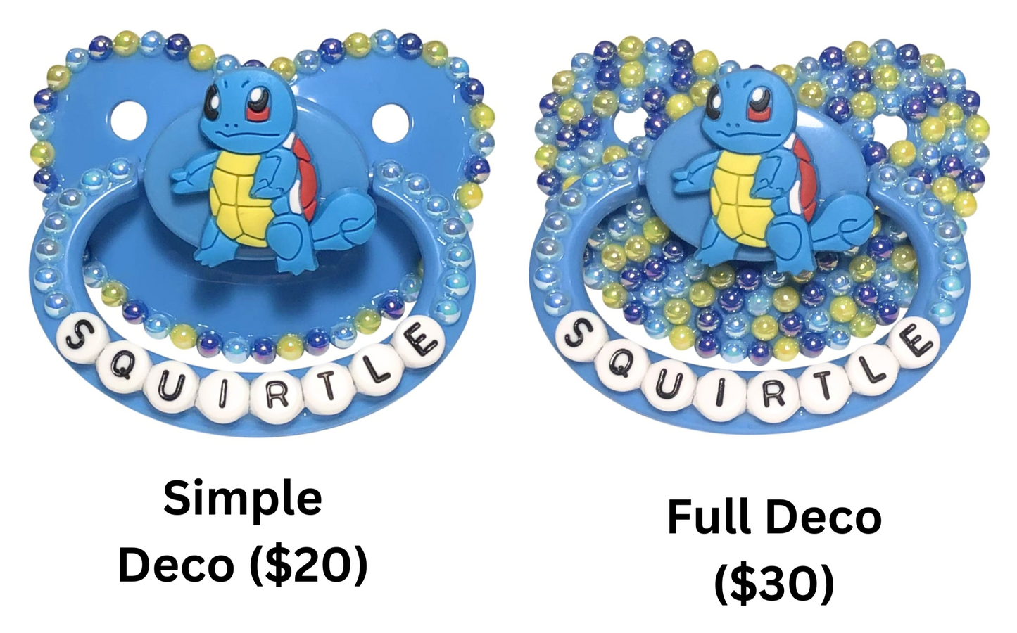 Baby Bear Pacis Adult Pacifier "Squirtle" Blue Pokemon Adult Paci (DDLG/ABDL)