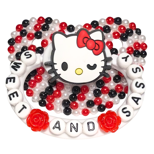 Baby Bear Pacis Adult Pacifier "Sweet and Sassy" Hello Kitty Adult Paci (DDLG/ABDL)