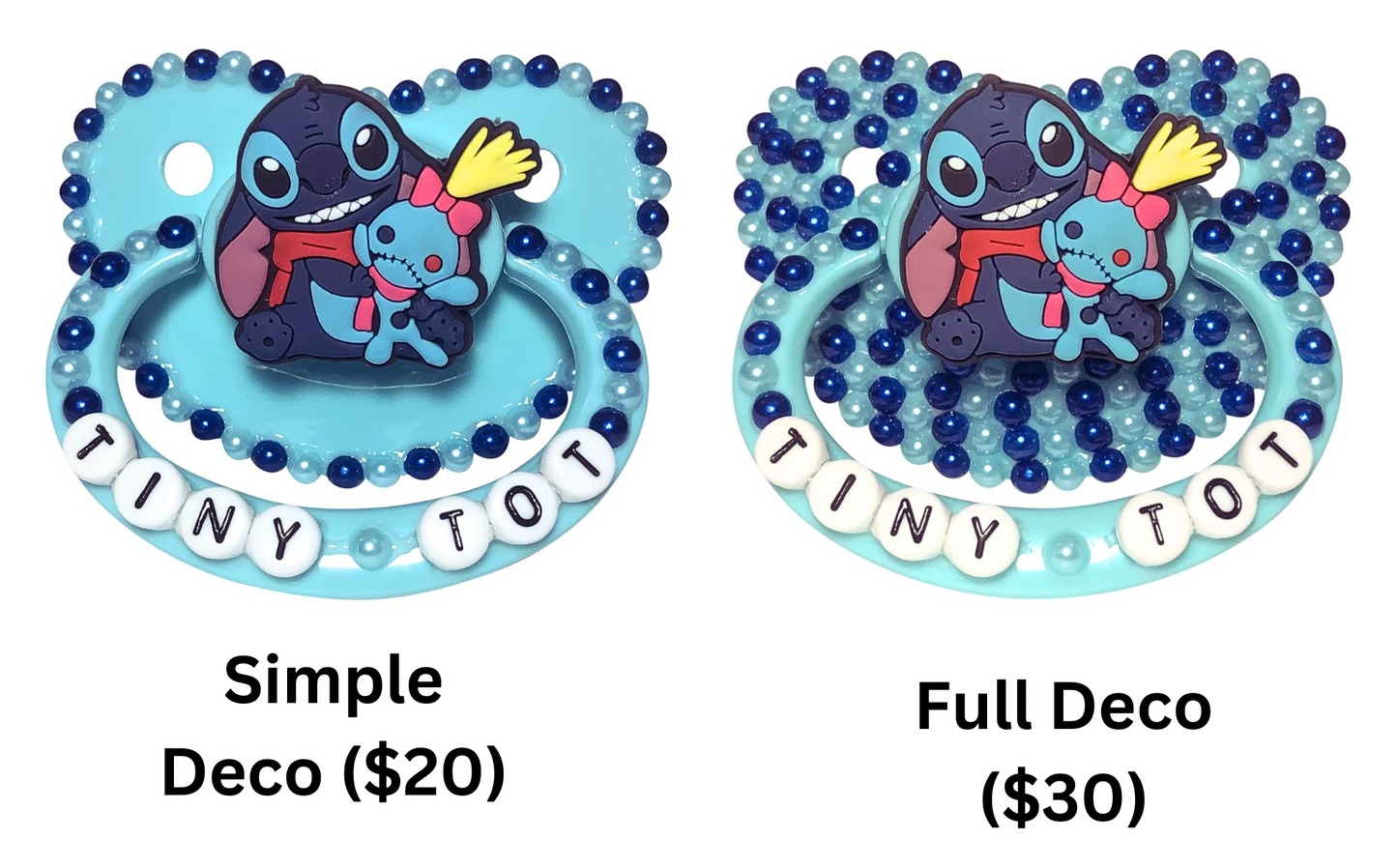 Baby Bear Pacis Adult Pacifier "Tiny Tot" Teal Stitch Adult Paci (DDLG/ABDL)