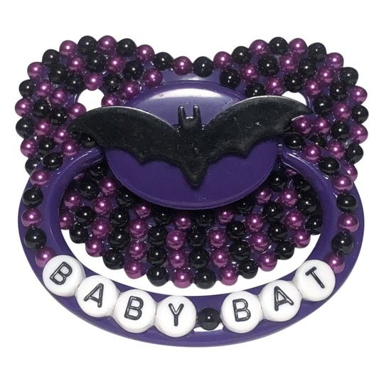 Baby Bear Pacis Adult Pacifier "Baby Bat" Dark Purple Adult Paci (DDLG/ABDL)
