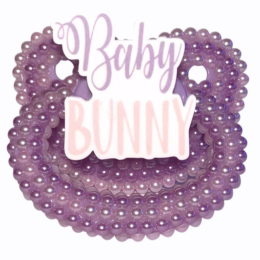 Baby Bear Pacis Adult Pacifier "Baby Bunny" Purple Adult Paci (DDLG/ABDL)