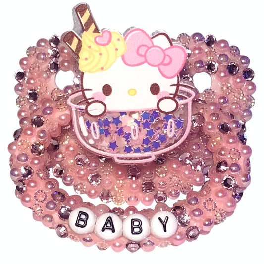 Baby Bear Pacis Adult Pacifier "Baby" Pink Hello Kitty Adult Paci (DDLG/ABDL)