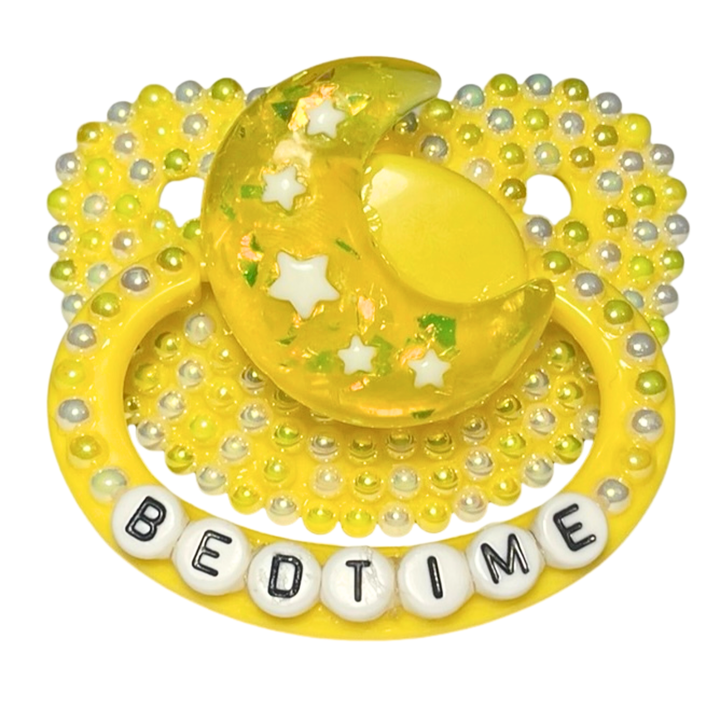 Baby Bear Pacis Adult Pacifier "Bedtime" Yellow Adult Paci (DDLG/ABDL)