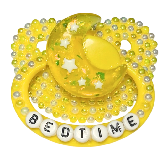 Baby Bear Pacis Adult Pacifier "Bedtime" Yellow Adult Paci (DDLG/ABDL)