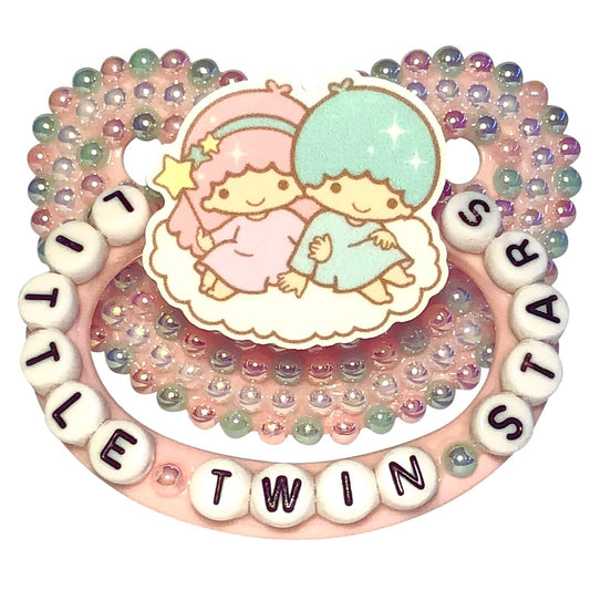 Baby Bear Pacis Adult Pacifier "Little Twin Stars" Pink Adult Paci (DDLG/ABDL)
