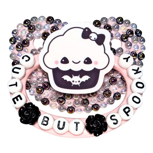 Baby Bear Pacis Adult Pacifier "Cute But Spooky" Pink Adult Paci (DDLG/ABDL)