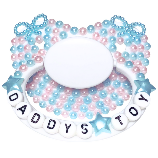 Baby Bear Pacis Adult Pacifier, "Daddy's Toy" White Adult Paci (DDLG/ABDL)