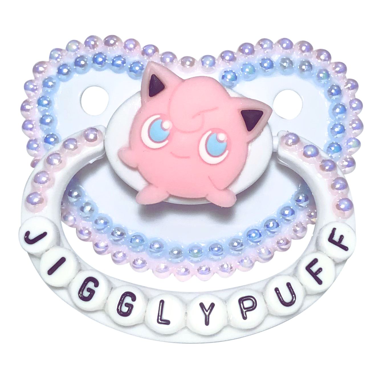 Baby Bear Pacis Adult Pacifier "Jigglypuff" White Pokemon Adult Paci (DDLG/ABDL)