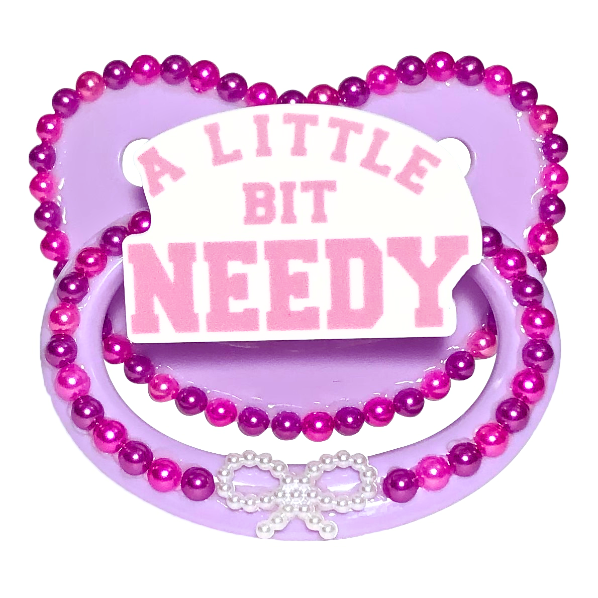 Baby Bear Pacis Adult Pacifier "A Little Bit Needy" Purple Adult Paci (DDLG/ABDL)