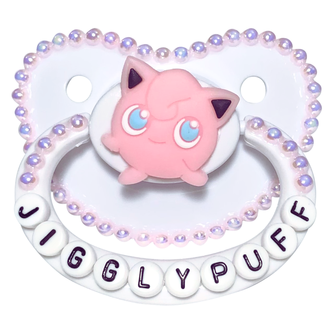 Baby Bear Pacis Adult Pacifier "Jigglypuff" White Pokemon Adult Paci (DDLG/ABDL)