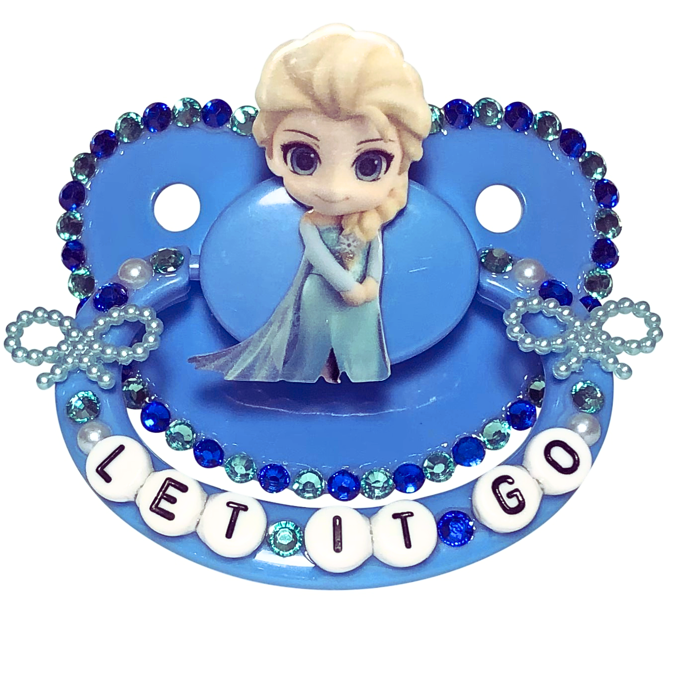Baby Bear Pacis Adult Pacifier, "Let It Go" Elsa Blue Adult Paci (DDLG/ABDL)
