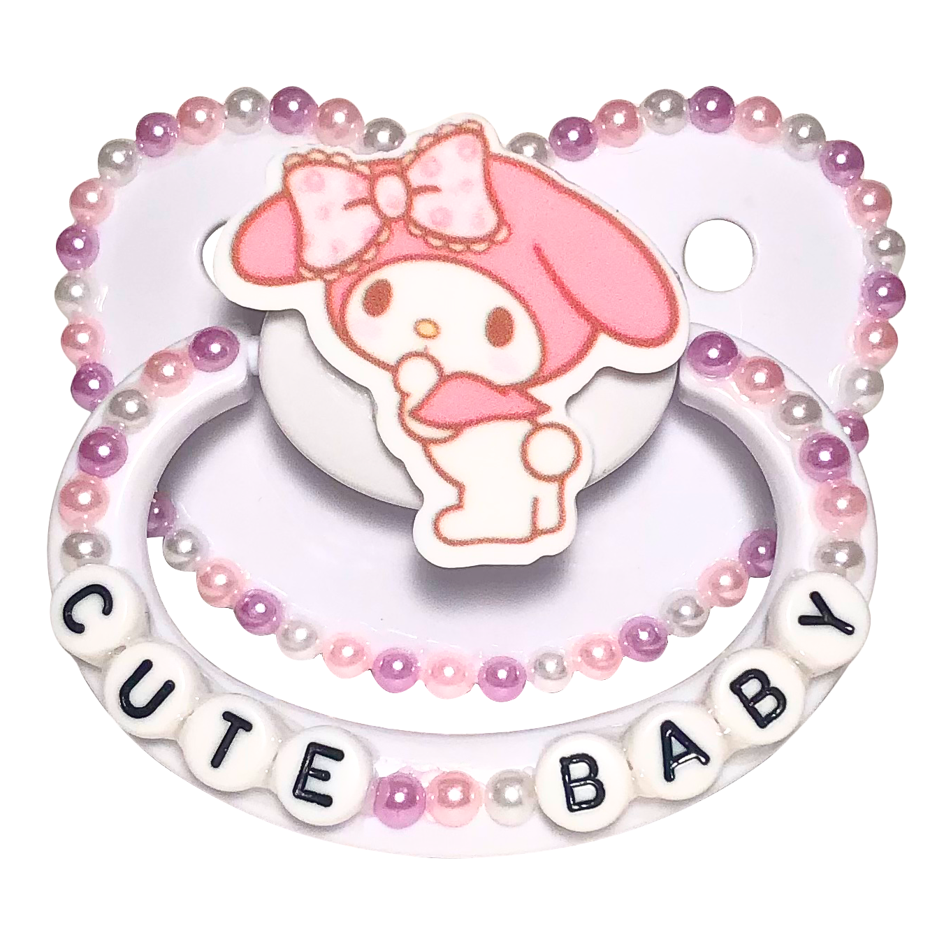 Baby Bear Pacis Adult Pacifier "Cute Baby" White Adult Paci (DDLG/ABDL)