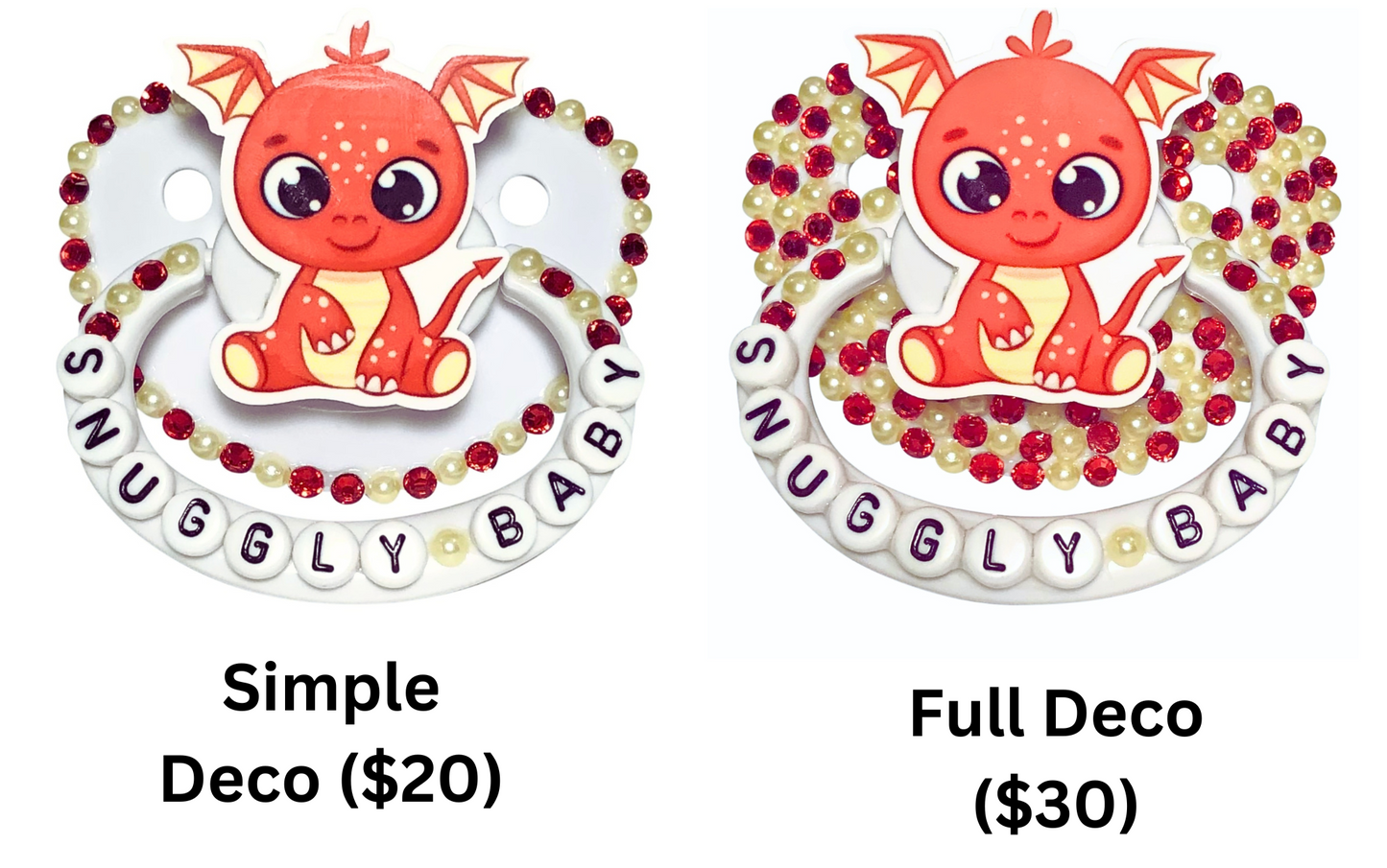 Baby Bear Pacis Adult Pacifier "Snuggly Baby" White Adult Paci (DDLG/ABDL)