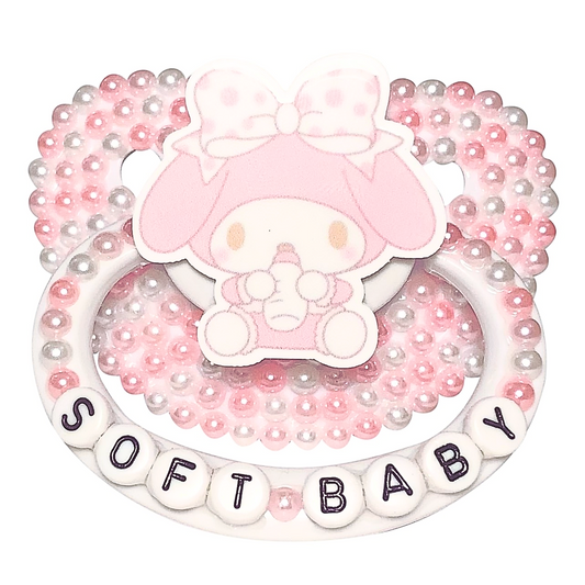 Baby Bear Pacis Adult Pacifier "Soft Baby" White My Melody Adult Paci (DDLG/ABDL)